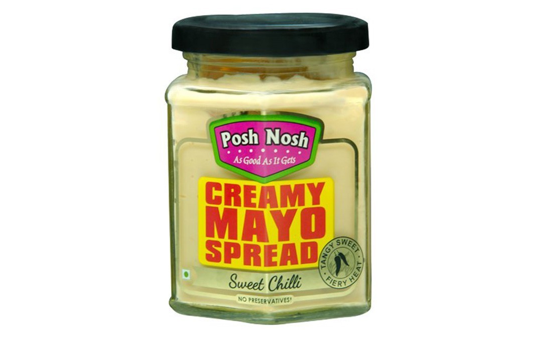 Posh Nosh Creamy Mayo Spread Sweet Chilli   Glass Jar  230 grams